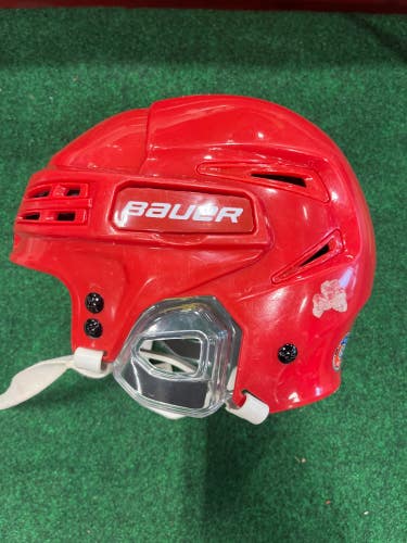 Red Bauer Re-Akt 75 Helmet (Used) | Small