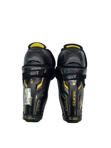 Used Bauer SUPREME MX3 Intermediate Shin Guards Black 9" 11347-S000250007