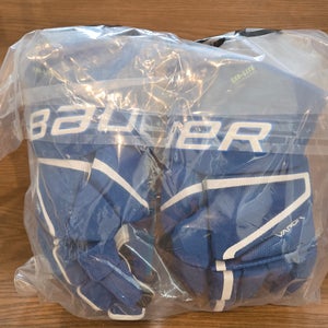 Bauer Vapor Hyperlite Gloves 13" Royal Blue and White