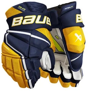 Bauer Vapor Hyperlite Gloves 13" Navy Blue and Gold