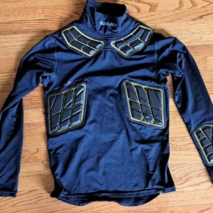 Bauer used youth medium kevlar neck guard hockey shirt