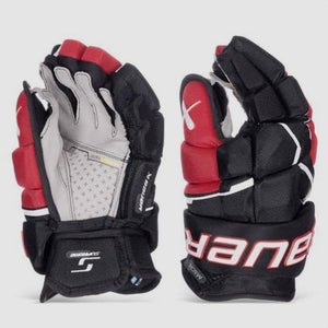 Bauer Supreme Mach Gloves 14" Black and Red