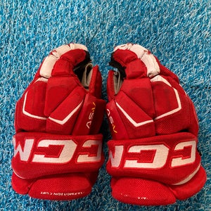 Red CCM Tacks AS-V Gloves 10" (Used)