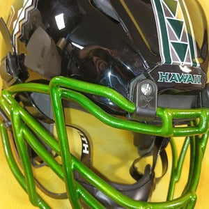 Hawaii Rainbow Warriors custom fullsize Xenith Shadow football helmet black