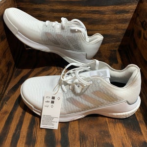 Adidas Crazyflight Volleyball Shoes White Silver Grey Women`s Sz 6.5 IG3970