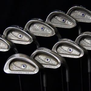 PING EYE2 BLUE DOT IRONS SET 2-9, PW IRONS, RH, REGULAR FLEX, 38.5" (5I)