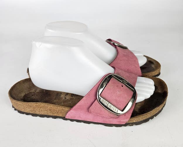 Birkenstock Madrid Big Buckle Sandal Women's Size: 42 / 11 Pink Nubuck Leather