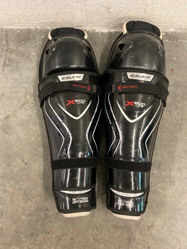 Used Senior Bauer Vapor X800 Lite Shin Pads 16"