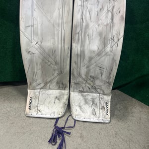 White Bauer MACH Goalie Leg Pads (Used) | Senior Medium 34+