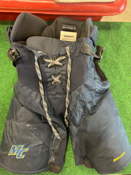 Merrimack College Bauer Custom Pro Hockey Pants Pro Stock (Used) | Senior Medium +1”