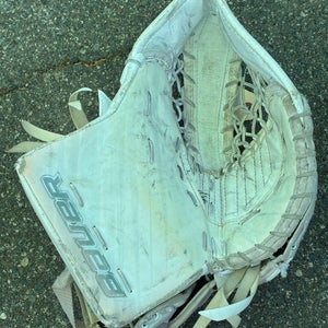 White Intermediate Bauer Supreme S190 Goalie Glove Regular