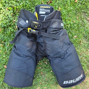 Black Intermediate Medium Bauer Mach Hockey Pants (Used)