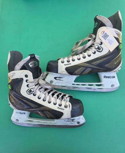 Senior Reebok White k Hockey Skates 10 (Used)