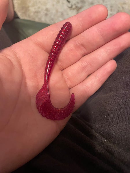 4pck Red And Blue Ribbon Tail Worms