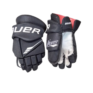 Used Bauer LIL SPORT Junior Gloves Black 12" 11769-S000028169