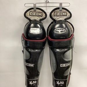 Used CCM 652 TACKS Senior Shin Guards Black 15" 11851-S000033760
