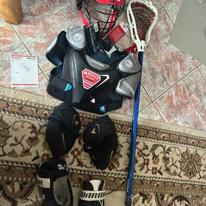 Lacrosse equipment full set up . Meets NOCSAE standards