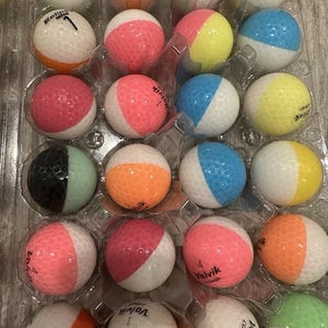 DIVIDE HALF AND HALF GOLF BALLS - 42 MULTICOLOR