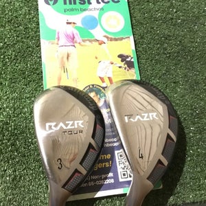 Callaway Left Handed Razr X & Tour Hybrids Set (3H & 4H)Stiff Graphite Shafts LH