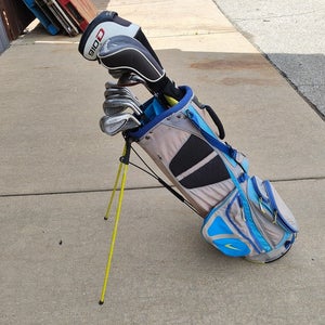 Titleist Taylormade Hogan 15 Piece Stiff Flex Complete Golf Set Nike Stand Bag