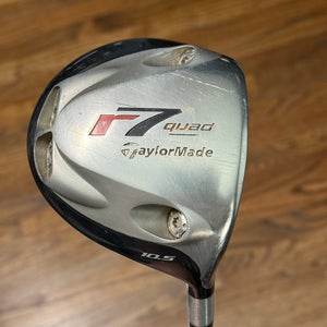 Used Taylormade R7 QUAD Mens Driver RH 10.5 Degree Flex S \