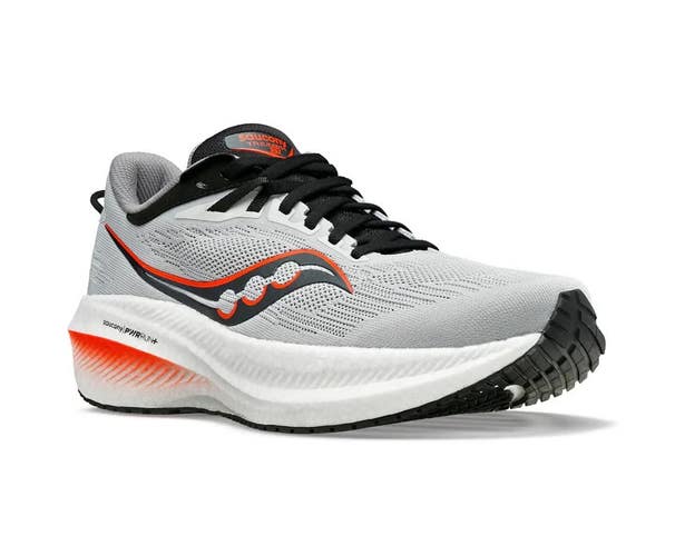 Saucony Triumph 21 S20881-30 Sneakers Men's Concrete Black Running Shoes FL3448