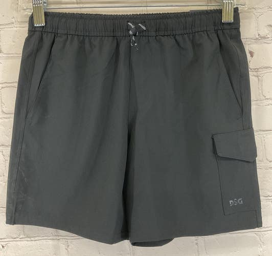 Boy's DAB23108 Athletic Fit Quick Dry Agility Cargo Shorts Pure Black S Small