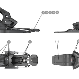 NEW 2025 Tyrolia SR10 rental  size adjustable Ski Bindings Adult  85mm brakes pair