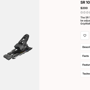 NEW 2025 Tyrolia SR10 rental  size adjustable Ski Bindings Adult  85mm brakes MSRP$200