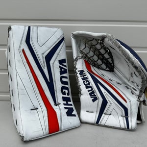 Vaughn SLR 3 Pro Stock Goalie Glove Set PICKARD OILERS 58563