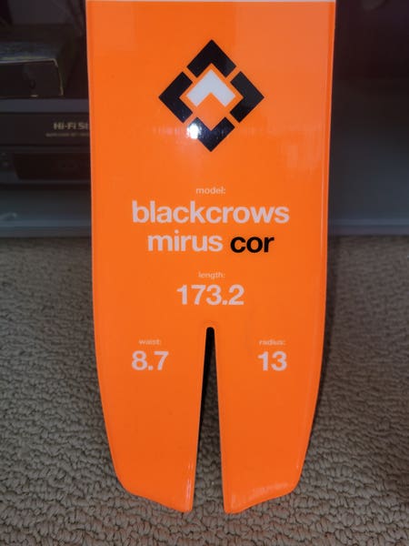 Unisex 2023 Black Crows 173 cm Mirus Cor Skis With Bindings