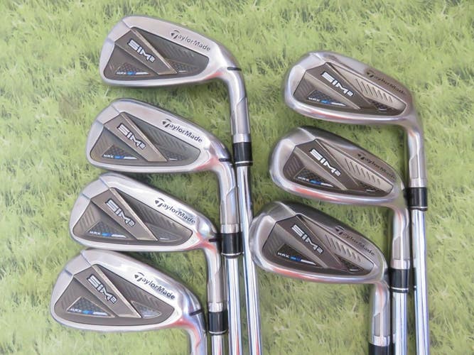 Taylormade SIM 2 MAX 5-PW+AW Irons KBS STIFF