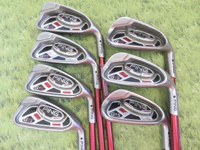 Ping G15 * 4-PW Irons BLACK Dot SENIOR -0.5"