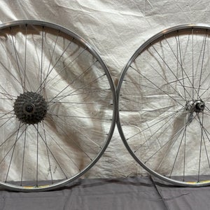 Vintage Mavic M 231 7-Speed 32-Spoke Aluminum 26" Wheelset Deore DX Hubs GREAT