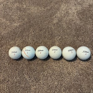 6 pack of Titleist Golf Balls used