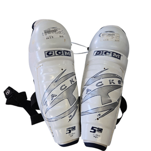 Used CCM TACKS 552 Junior Shin Guards White 12" 11617-S000327393