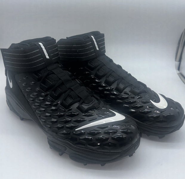 Nike Force Savage Pro 2 Shark Football Size 17 Men Black White BV5448-001