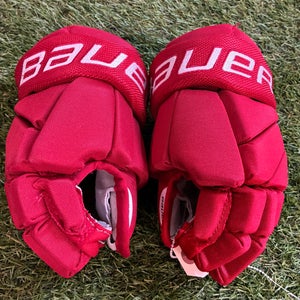Red Youth Bauer Vapor Elite Gloves 9" (Used)
