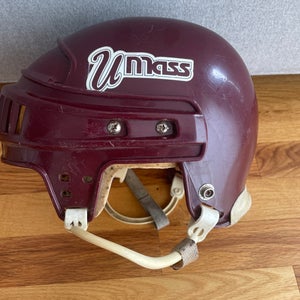 Old School UMASS Large CCM Helmet Pro Stock (Used)