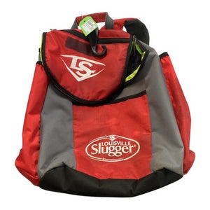 Used Louisville Slugger BACKBAG BB/SB Player Carry Bag Red 11479-S000397460