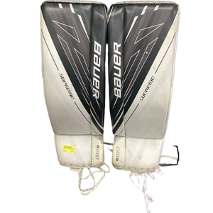 Used Bauer SUPREME S190 Goalie Leg Pads Inter White LG 11613-S000162880