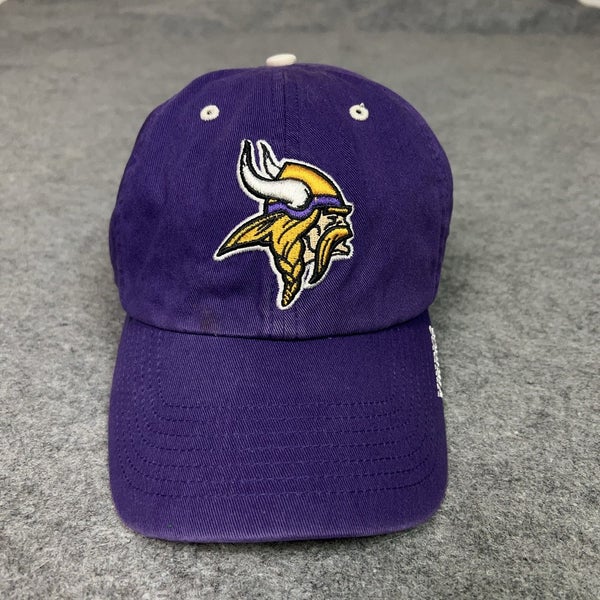 Minnesota Vikings Hat Cap Strap Back Purple White NFL Football Mens One Size