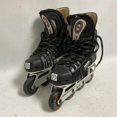 Used Bauer H9 Roller Hockey Skates Black Senior 7 11855-S000187116