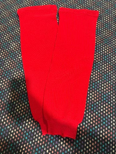 Red Large Senior Athletic Knit Socks (New)