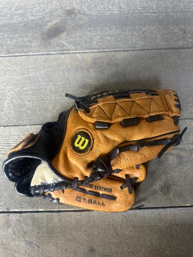 Baseball Glove Wilson 10” Pro A0450 PG10 Teeball Genuine Leather Mitt RHT