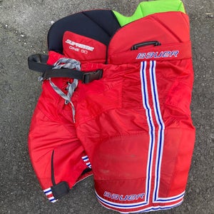 Red Junior Large Bauer Supreme One80 Hockey Pants (Used)
