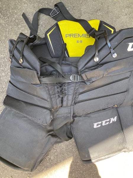 Black Senior XL CCM Premier Goalie Pants (Used)