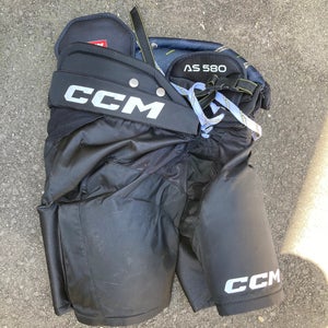 Black Senior Medium CCM Tacks AS 580 Hockey Pants (Used)