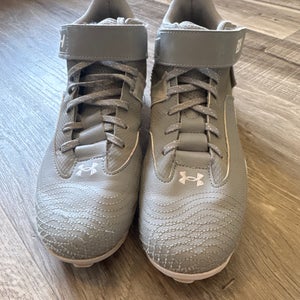Gray Men's Size M 7.5 (W 8.5)  Under Armour High Top Bryce harper (New)