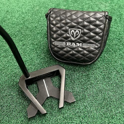 RAM FX-05 CNC Milled Mallet Putter 35.5" 2Thumb Snug 2 Long Grip Right Hand w/HC